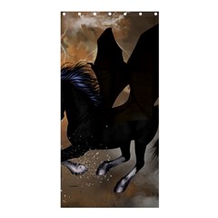 Awesome Dark Unicorn With Clouds Shower Curtain 36  X 72  (stall)  by FantasyWorld7