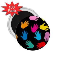 All Over Hands 2 25  Magnets (100 Pack)  by ImpressiveMoments