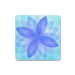 Abstract Lotus Flower 1 Square Magnet by MedusArt