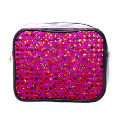 Polka Dot Sparkley Jewels 1 Mini Toiletries Bags by MedusArt