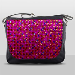 Polka Dot Sparkley Jewels 1 Messenger Bags by MedusArt