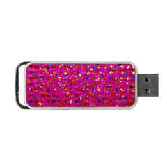 Polka Dot Sparkley Jewels 1 Portable Usb Flash (one Side) by MedusArt