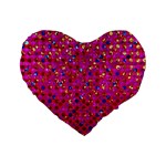 Polka Dot Sparkley Jewels 1 Standard 16  Premium Heart Shape Cushions Front