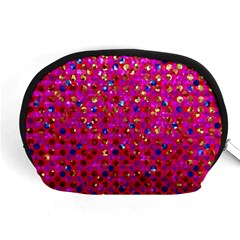 Polka Dot Sparkley Jewels 1 Accessory Pouches (medium)  by MedusArt