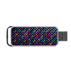 Polka Dot Sparkley Jewels 2 Portable Usb Flash (one Side) by MedusArt