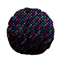 Polka Dot Sparkley Jewels 2 Standard 15  Premium Round Cushions by MedusArt