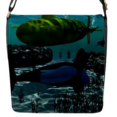 Submarine With Orca Flap Messenger Bag (s) by FantasyWorld7