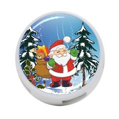 Funny Santa Claus In The Forrest 4-port Usb Hub (two Sides)  by FantasyWorld7