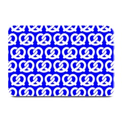 Blue Pretzel Illustrations Pattern Plate Mats by GardenOfOphir