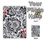 Black Floral Damasks Pattern Baroque Style Playing Cards 54 Designs  Front - Diamond2