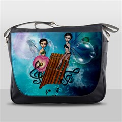 Music, Pan Flute With Fairy Messenger Bags by FantasyWorld7