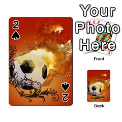 Soccer With Fire And Flame And Floral Elelements Playing Cards 54 Designs  by FantasyWorld7