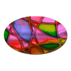 Imposant Abstract Red Oval Magnet by ImpressiveMoments