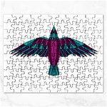 Stained Glass Bird Illustration  Rectangular Jigsaw Puzzl Front