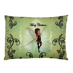 Cute Elf Playing For Christmas Pillow Cases by FantasyWorld7