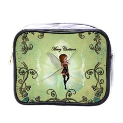 Cute Elf Playing For Christmas Mini Toiletries Bags by FantasyWorld7