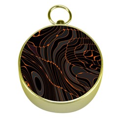 Retro Abstract Orange Black Gold Compasses by ImpressiveMoments