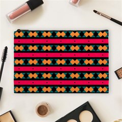 Rhombus And Stripes Pattern Cosmetic Bag (large) by LalyLauraFLM