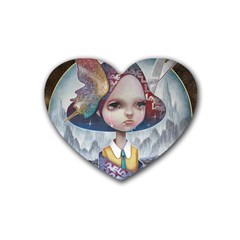 World Peace Heart Coaster (4 Pack)  by YOSUKE