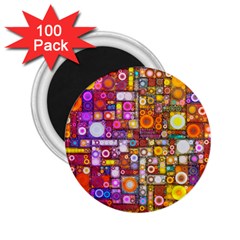 Circles City 2 25  Magnets (100 Pack)  by KirstenStar