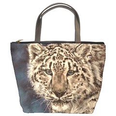 Snow Leopard Bucket Bags by ArtByThree