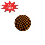 Abstract Square Checkers  1  Mini Buttons (10 pack)  Front