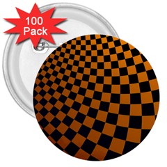 Abstract Square Checkers  3  Buttons (100 Pack)  by OZMedia