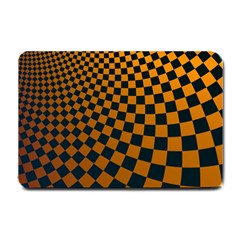 Abstract Square Checkers  Small Doormat  by OZMedia