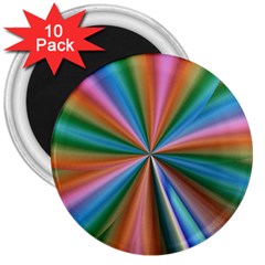 Abstract Rainbow 3  Magnets (10 Pack)  by OZMedia