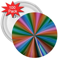 Abstract Rainbow 3  Buttons (100 Pack)  by OZMedia