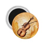 Wonderful Violin With Violin Bow On Soft Background 2.25  Magnets Front