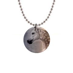 Grey Arabian Horse Button Necklaces by TwoFriendsGallery