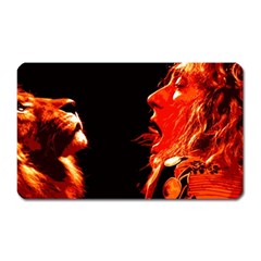 Robert And The Lion Magnet (rectangular) by SaraThePixelPixie