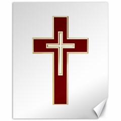 Red Christian Cross Canvas 16  X 20  by igorsin