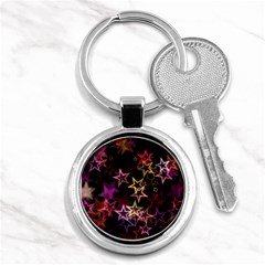 Sparkly Stars Pattern Key Chains (round)  by LovelyDesigns4U