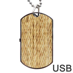 Light Beige Bamboo Dog Tag Usb Flash (one Side) by trendistuff