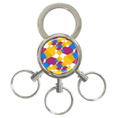 Layered Shapes 3-ring Key Chain by LalyLauraFLM