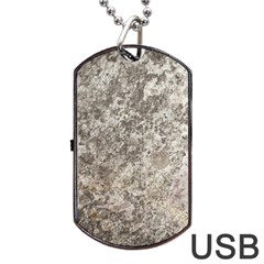 Weathered Grey Stone Dog Tag Usb Flash (two Sides)  by trendistuff