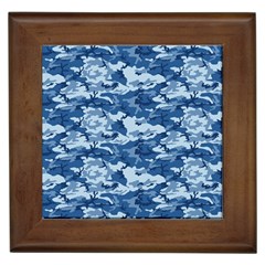 Camo Navy Framed Tiles by trendistuff