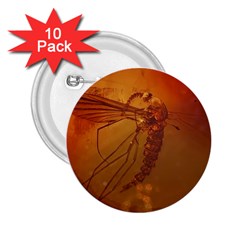 Mosquito In Amber 2 25  Buttons (10 Pack)  by trendistuff