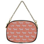 Cute Dachshund Pattern in Peach Chain Purses (Two Sides)  Back