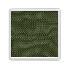 Green Reptile Skin Memory Card Reader (square)  by trendistuff