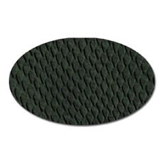 Dark Green Scales Oval Magnet by trendistuff