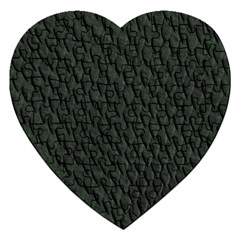 Dark Green Scales Jigsaw Puzzle (heart) by trendistuff