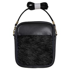 Black Cat Fur Girls Sling Bags by trendistuff