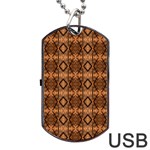 Faux Animal Print Pattern Dog Tag USB Flash (Two Sides)  Front