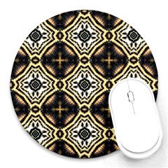 Faux Animal Print Pattern Round Mousepads by GardenOfOphir