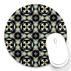 Faux Animal Print Pattern Round Mousepads by GardenOfOphir