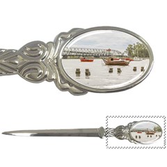 Boats At Santa Lucia River In Montevideo Uruguay Letter Openers by dflcprints