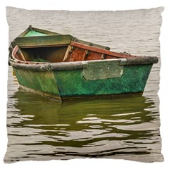 Old Fishing Boat At Santa Lucia River In Montevideo Standard Flano Cushion Cases (two Sides)  by dflcprints